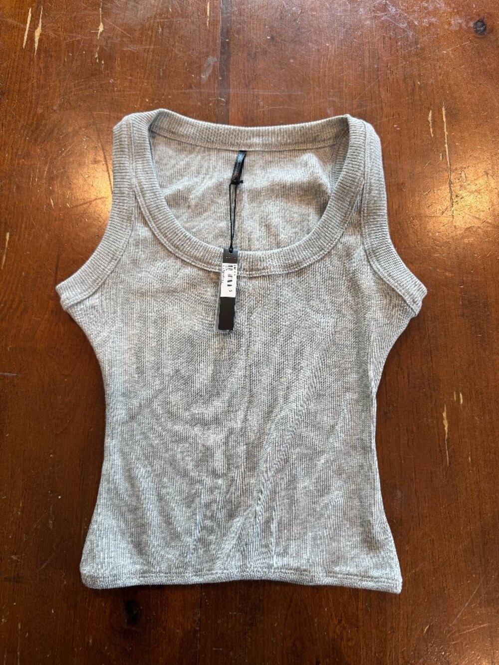 Gooseberry Intimates Ribbed Tank Top Grey Size S
